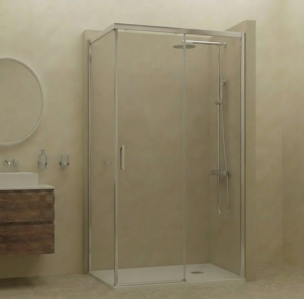 orion400 cromo MAMPARA DE BAÑO SERIE ORION400 - Imagen 1