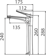 Monomando lavabo alto Delos - Imagen 8