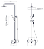 Conjunto ducha monomando Delos - Imagen 8