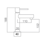 Monomando lavabo Moscú acero s.316 - Imagen 4