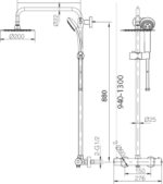 Conjunto ducha termostático Eco-Kent - Imagen 4