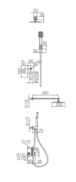 Conjunto ducha monomando empotrado Pisa - Imagen 6