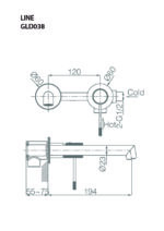 Monomando lavabo empotrado  Line - Imagen 8