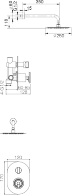 Conjunto ducha monomando empotrado Olimpo - Imagen 6