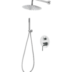 Conjunto de ducha empotrado monomando  Moscú acero s.316