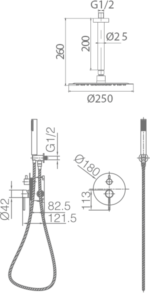 Conjunto ducha monomando empotrado Tívoli - Imagen 7