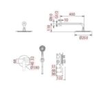 Conjunto de ducha empotrado monomando Bélgica - Imagen 4