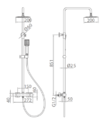 Conjunto ducha termostático Art - Imagen 7