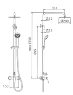 Conjunto de ducha monomando Bélgica - Imagen 4