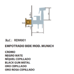 Grifo empotrado de bidé Múnich - Imagen 8
