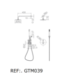 Conjunto ducha termostático empotrado Tívoli - Imagen 7