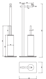 Escobillero Con Portarrollos Practic Medmimex - Imagen 8