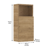 Columna de baño Mina – Estante + Puerta - Imagen 3