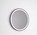 Espejo Redondo Marco negro led ORBIT