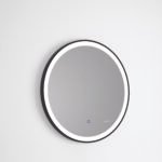 Espejo Redondo Marco negro led ORBIT
