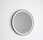 Espejo Redondo Marco negro led ORBIT