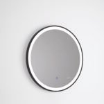 Espejo Redondo Marco negro led ORBIT