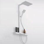 Columna de baño ducha con repisa en cristal templado IDALIA - Imagen 6