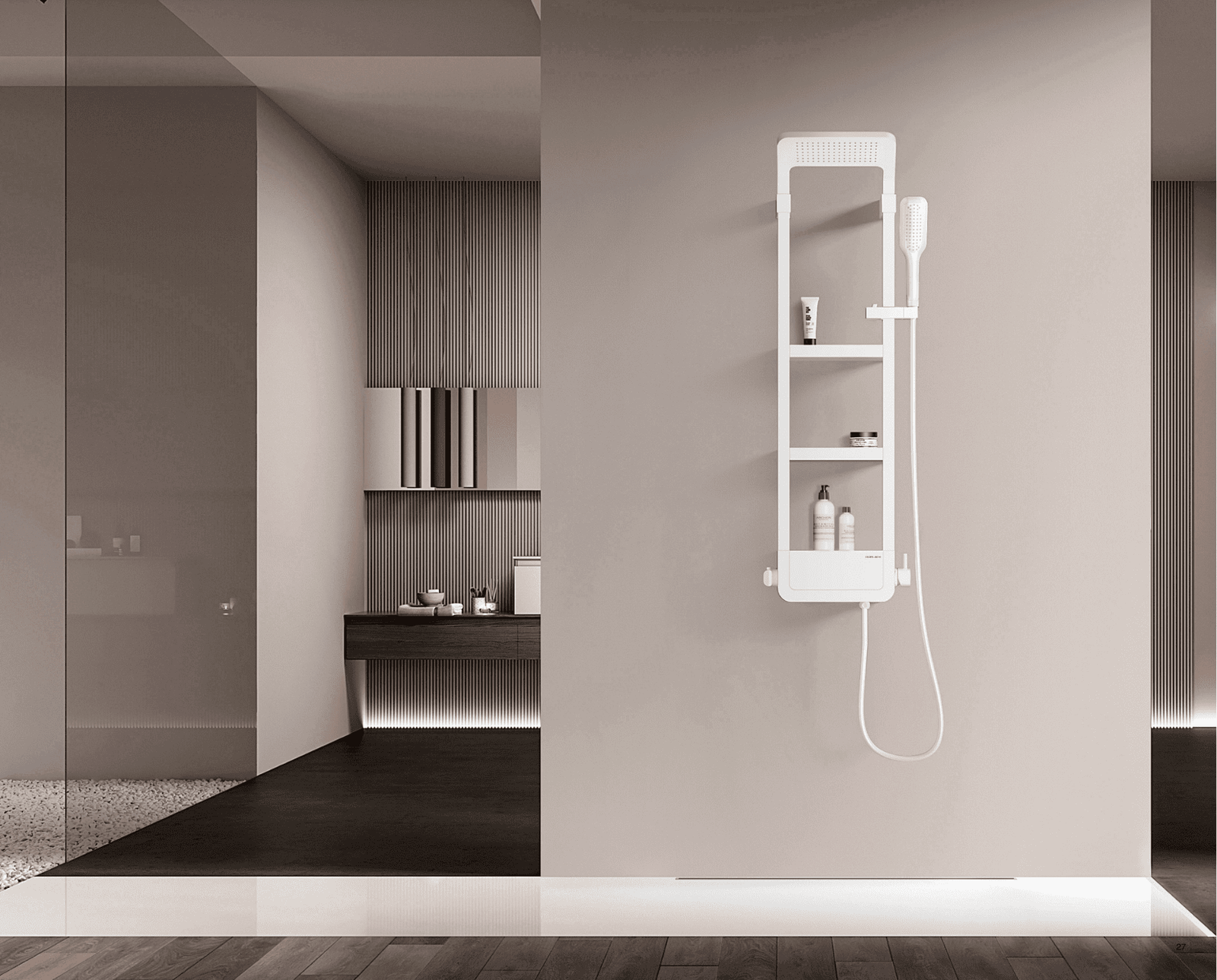 Untitled design (1) Columna de ducha con repisas ELBA - Imagen 1