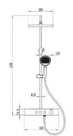 Columna de ducha con repisa en cristal templado NILO - Imagen 6