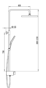 Columna de ducha con repisa en cristal templado NILO - Imagen 7