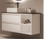 Muebles de baño NASU 2 cajones + hueco - Imagen 2