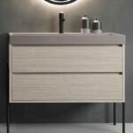 Mueble de baño modelo Vesubio 2 cajones 120cm con dos lavabos - Imagen 3